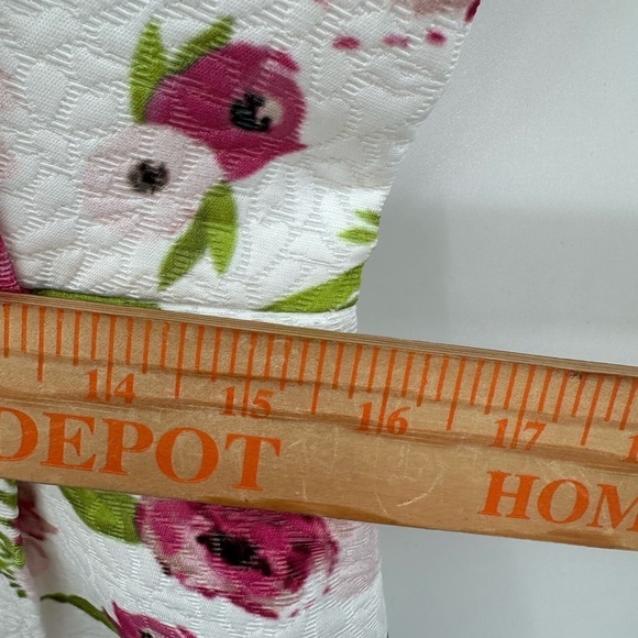 RACHEL PARCELL WHITE Pink Peonies Womans classic cottagecore sheath dress LARGE - Picture 11 of 14